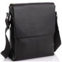 Сумка мужская из натуральной кожи Tiding Bag черная