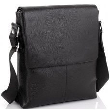 Сумка чоловіча з натуральної шкіри Tiding Bag чорна
