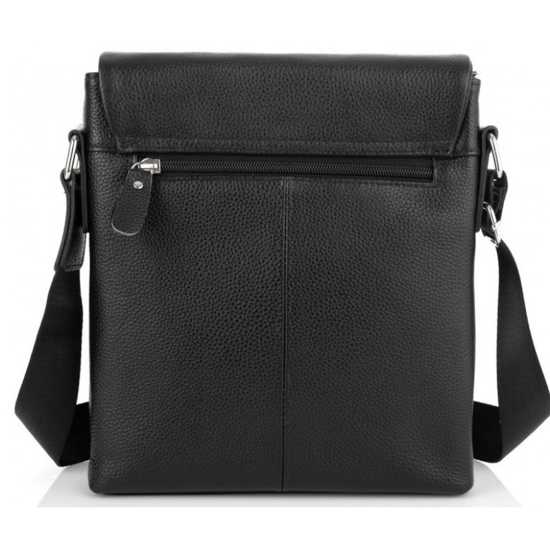 Сумка мужская из натуральной кожи Tiding Bag черная