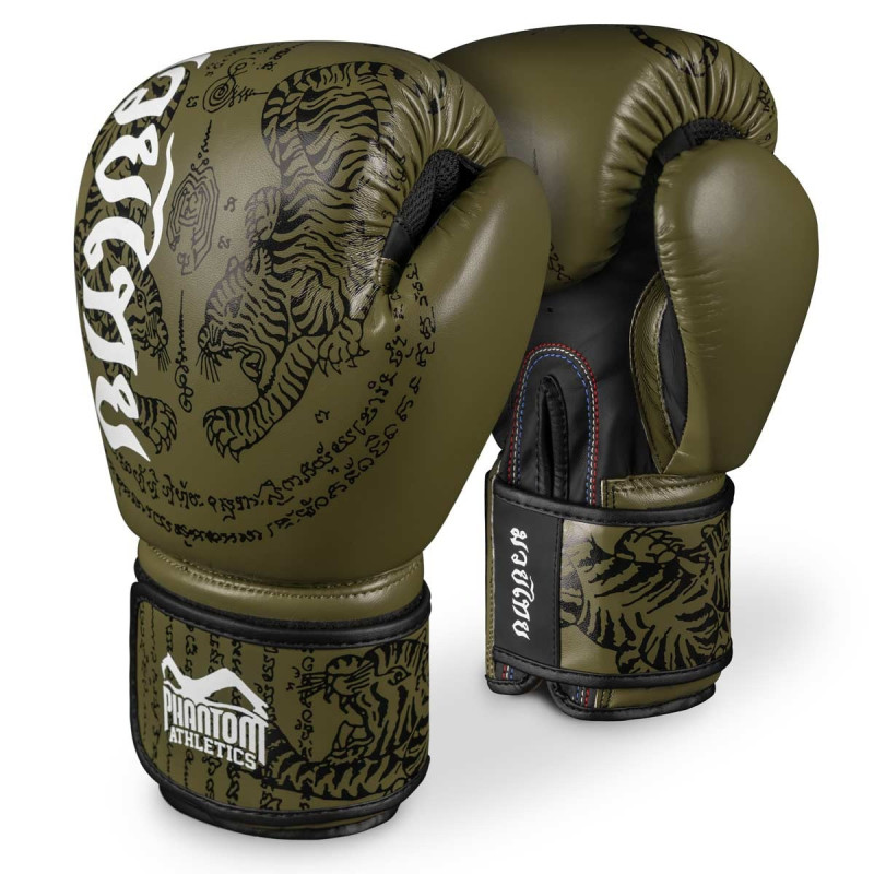 Боксерські рукавиці Phantom Muay Thai Army 10 унцій (Бинти 4м. )