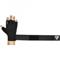 Рукавички для фітнесу RDX W3 BLACK WITH EVA PADDING-S Рукавички для фітнесу RDX W3 BLACK WITH EVA PADDING-S