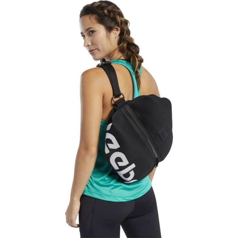 Спортивная сетчатая сумка-рюкзак, котомка 17L Reebok черный