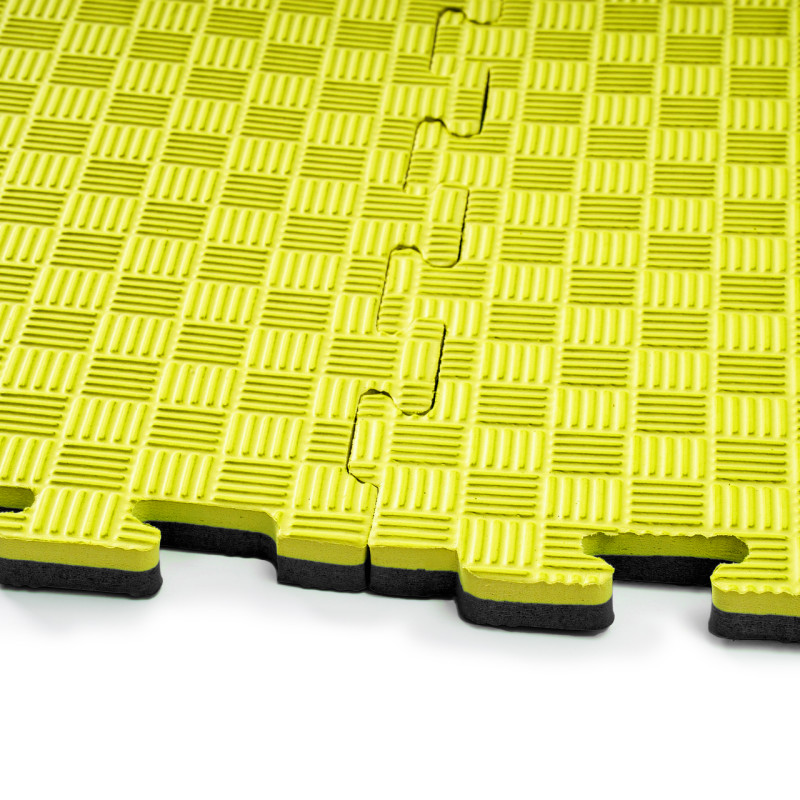 Мат-татами (Мат-пазл ласточкин хвост) WCG EVA 100х100х2 cm желто черный