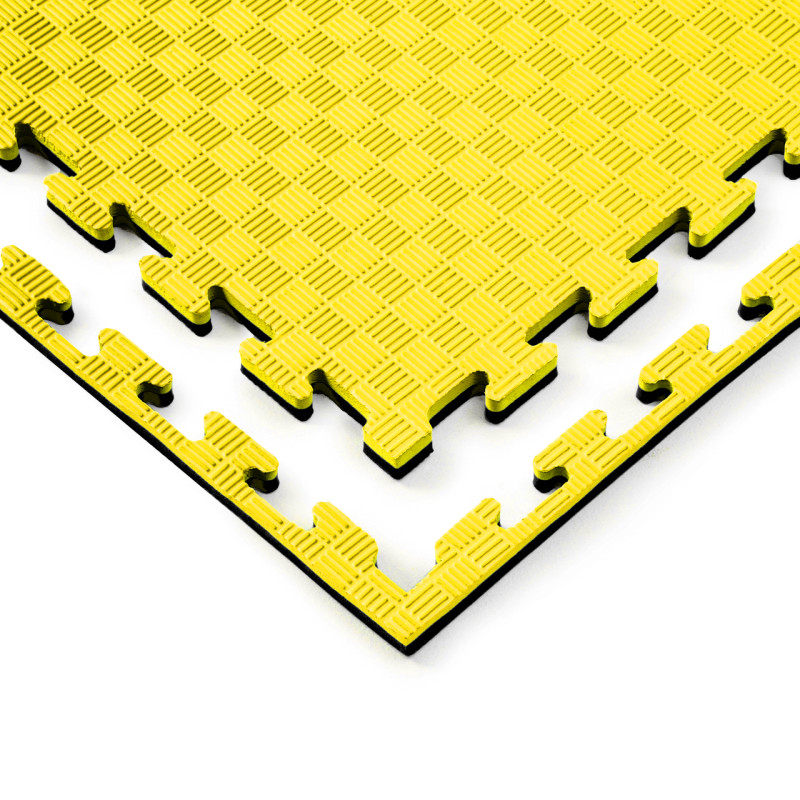 Мат-татами (Мат-пазл ласточкин хвост) WCG EVA 100х100х2 cm желто черный