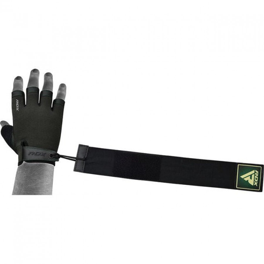 Рукавички для фітнесу RDX T2 Half Army Green PLUS-L