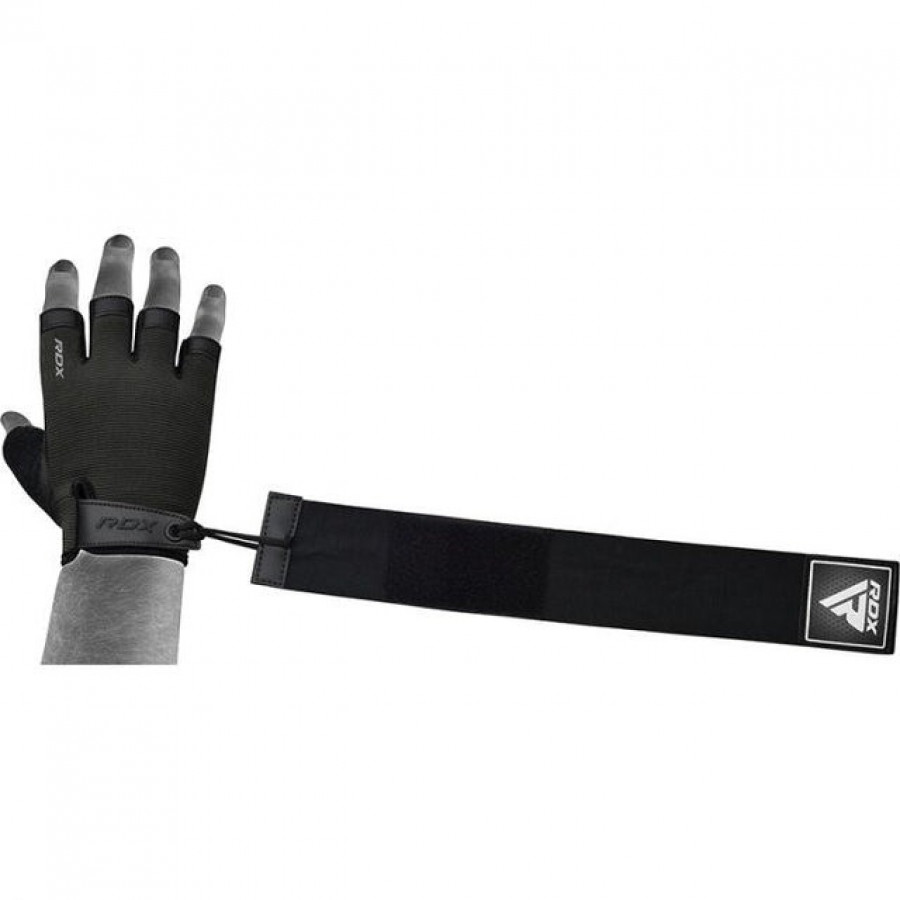 Рукавички для фітнесу RDX T2 Half Black PLUS-S