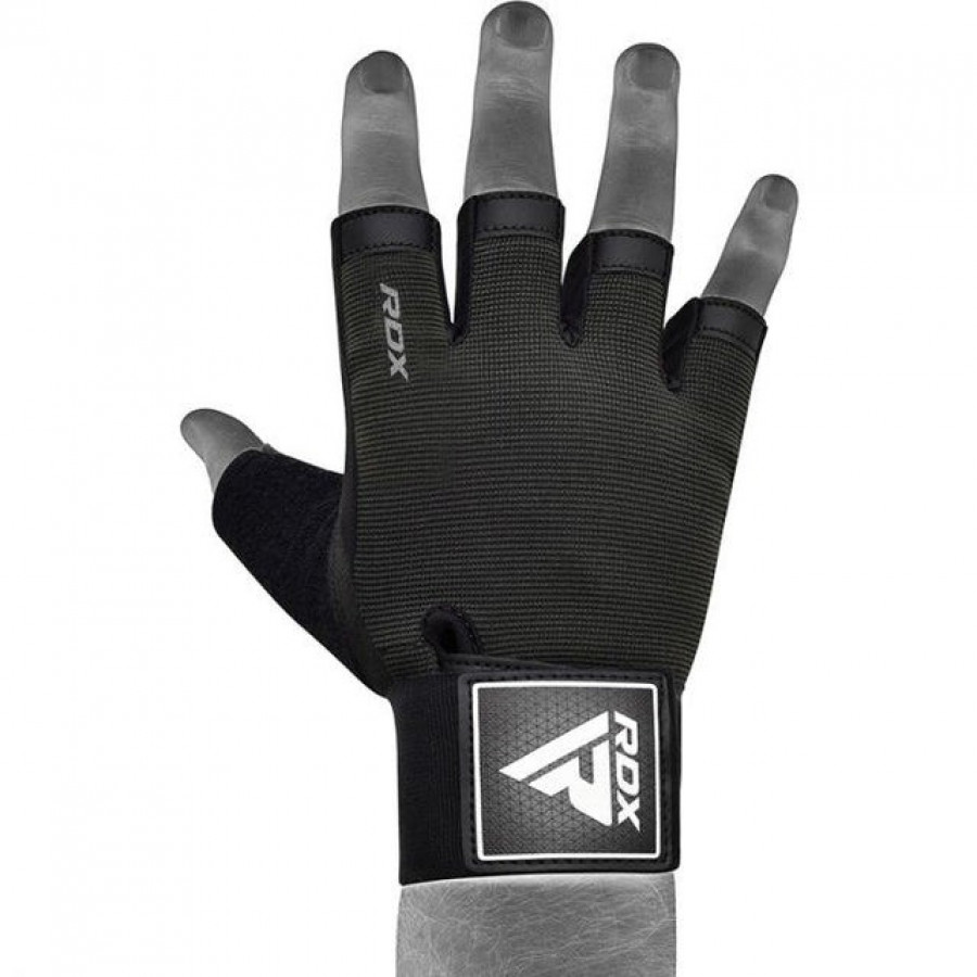 Рукавички для фітнесу RDX T2 Half Black PLUS-S