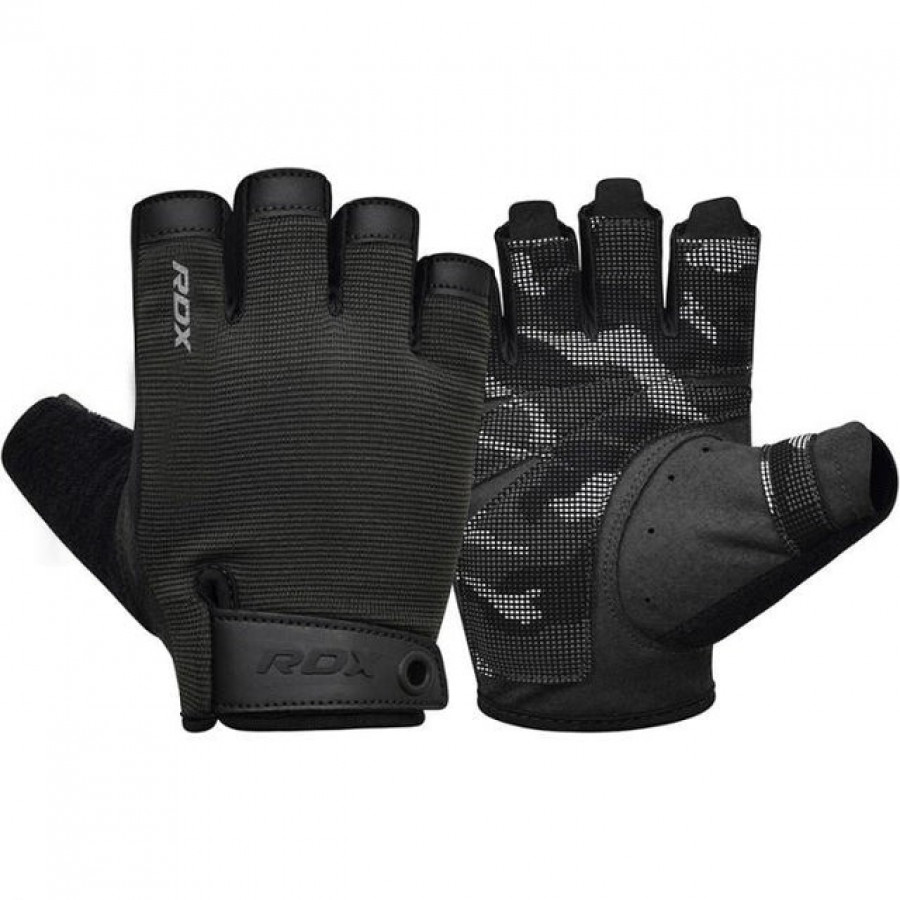 Рукавички для фітнесу RDX T2 Half Black PLUS-S