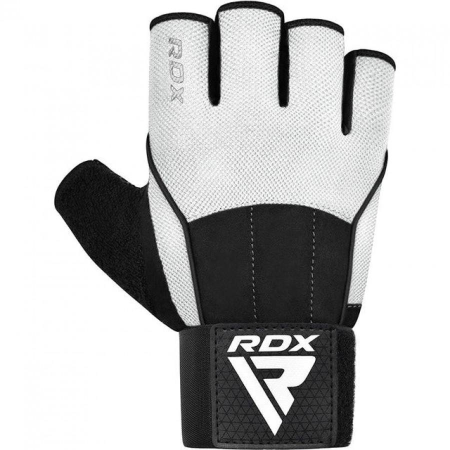 Рукавички для фітнесу RDX W3 WHITE WITH EVA PADDING-S