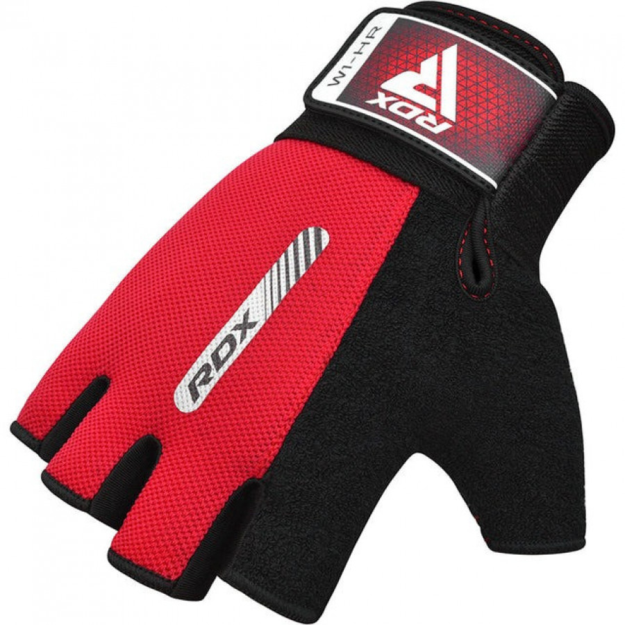 Рукавички для фітнесу RDX W1 HALF RED-S