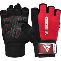 Рукавички для фітнесу RDX W1 HALF RED-S Рукавички для фітнесу RDX W1 HALF RED-S