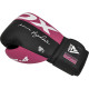 Боксерские перчатки RDX F4 Boxing Sparring Gloves Hook&Loop PINK/BLACK (капа в комплекте), 10 унций, Искусственная кожа Kalix Skin Mayahide, Черно-розовый