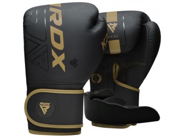 Боксерські рукавиці RDX F6 Kara Matte Golden 6 унцій (капа в комплекті)