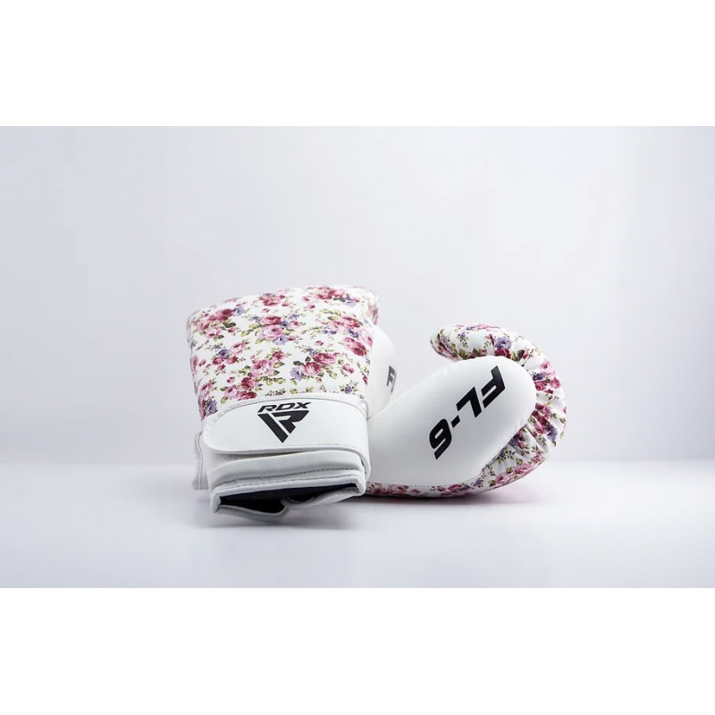 Боксерські рукавиці RDX FL-6 WHITE-8 унцій (капа в комплекті)