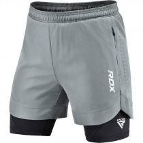 Компресійні шорти для RDX MMA T16 2-в-1 GREY/BLACK-XL Компресійні шорти для RDX MMA T16 2-в-1 GREY/BLACK-XL