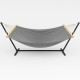 Монотонний гамак з планкою WISH сірий двомісний XXL 200х150 WCG