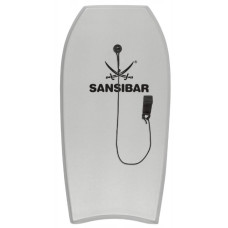 Бодиборд, доска для плавания Sansibar 100x49x5 см серая (до 85 кг.)
