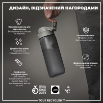 Пляшка для води ION8 750 мл. (ЕКО пляшка) BPA Free, Grey Пляшка для води ION8 750 мл. (ЕКО пляшка) BPA Free, Grey