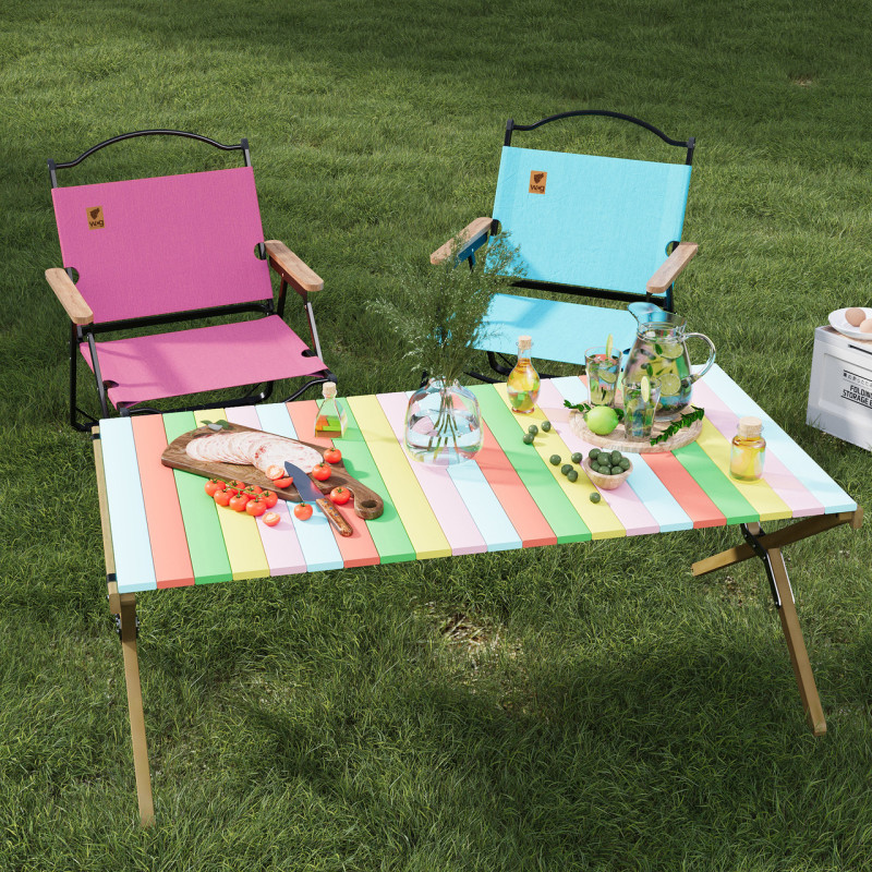 Стул раскладной со спинкой для кемпинга WCG Chill Розовый