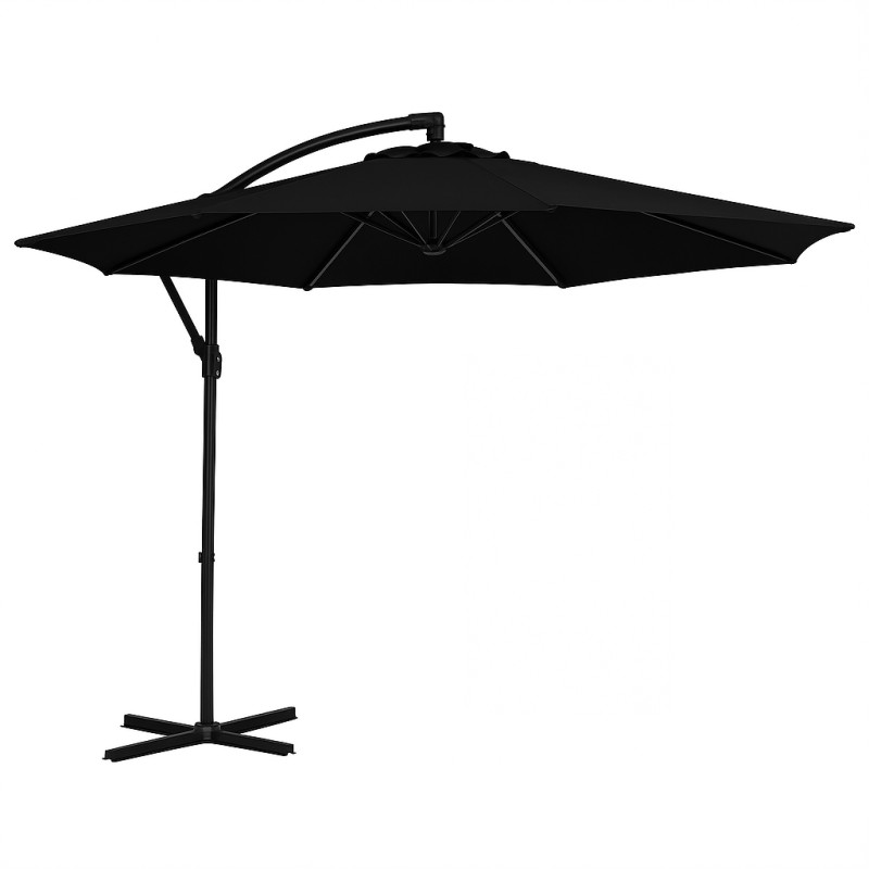 Садовый зонт регулируемый 3 м с наклоном Чёрный + чехол WCG
