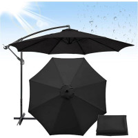 Парасоля садова регульована 3м з нахилом Чорна + чохол WCG