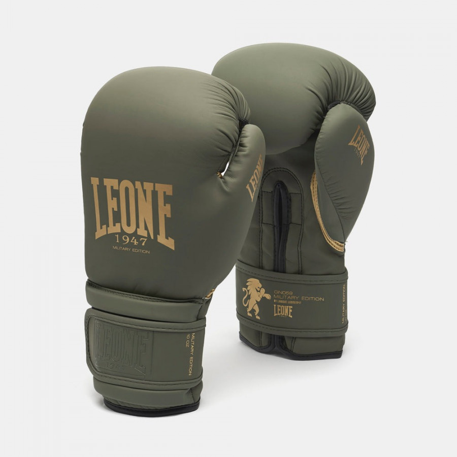 Боксерські рукавиці Leone GN059G MILITARY EDITION Green 12 унцій (капу в комплекті)