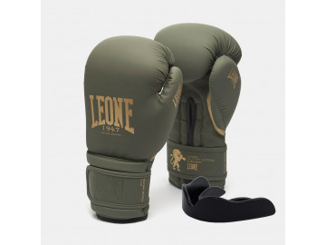 Боксерські рукавиці Leone GN059G MILITARY EDITION Green 12 унцій (капу в комплекті)