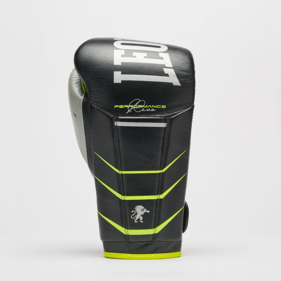 Боксерські рукавиці Leone GN110F REVO FLUO Black 14 унцій (бинти 4 м. в комплекті)