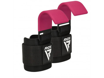 Гаки для тяги на зап'ястя RDX W5 Gym Hook Strap Pink Plus
