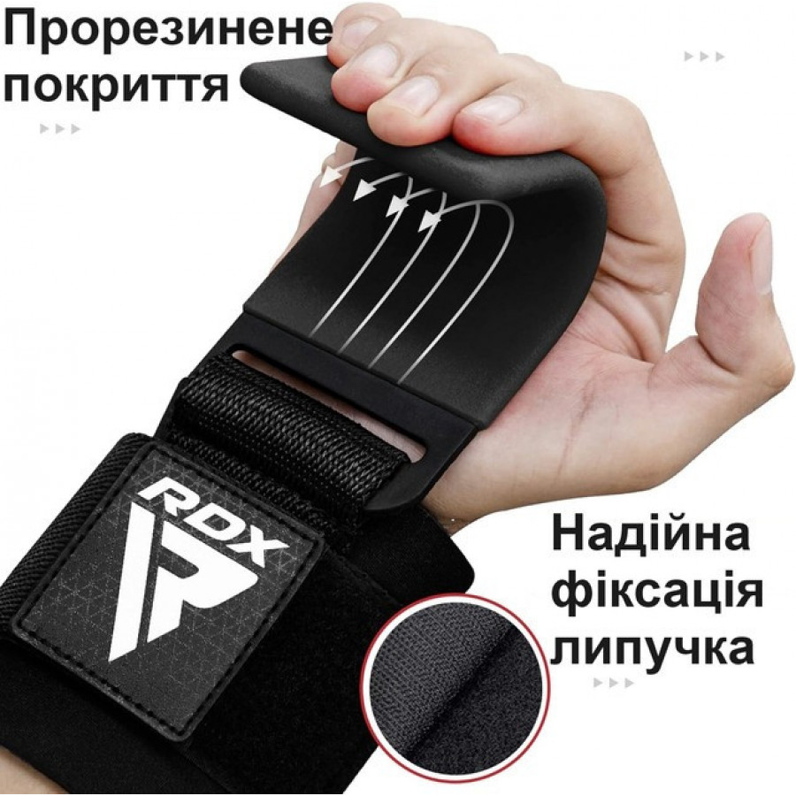 Гаки для тяги на зап'ястя RDX W5 Gym Hook Strap Pink Plus