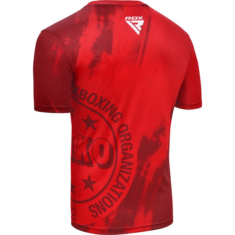 Спортивна футболка RDX WAKO T1 з короткими рукавами Red S