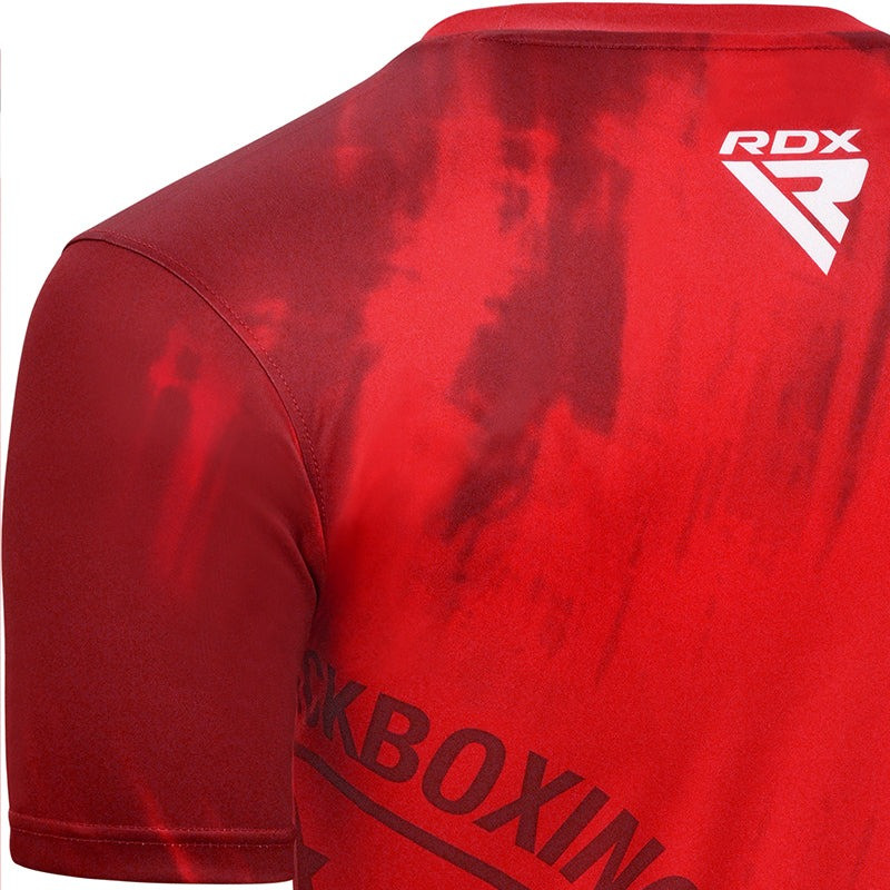 Спортивна футболка RDX WAKO T1 з короткими рукавами Red S