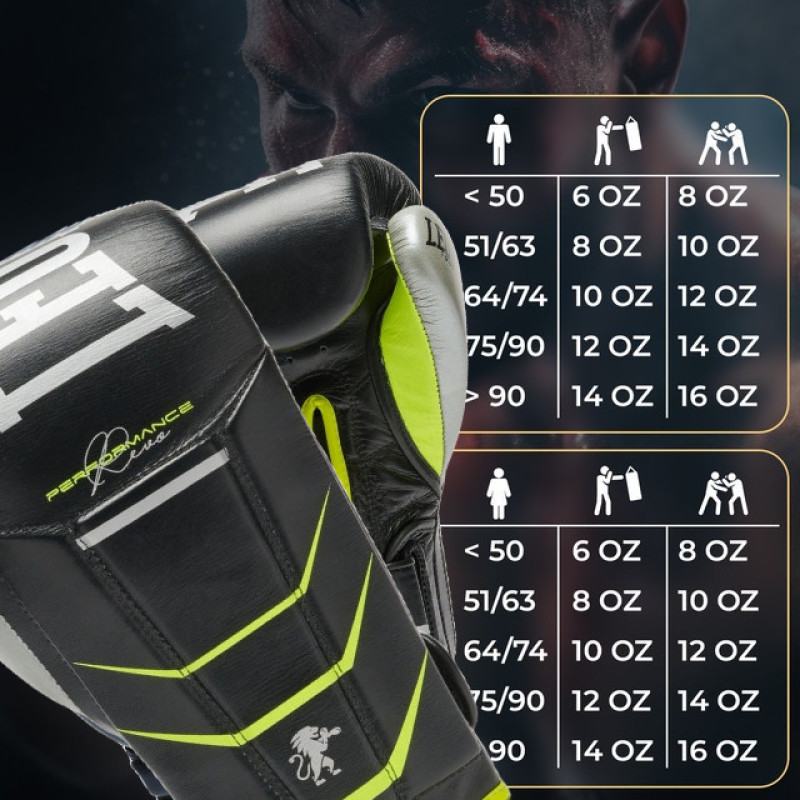 Боксерські рукавиці Leone GN110F REVO FLUO Black 14 унцій (бинти 4 м. в комплекті)