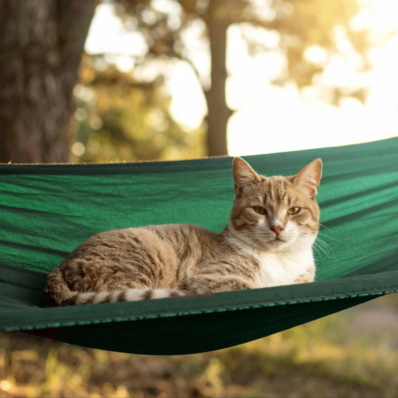 Монотонный гамак с планкой WISH изумрудный двухместный XXL 200х150 WCG