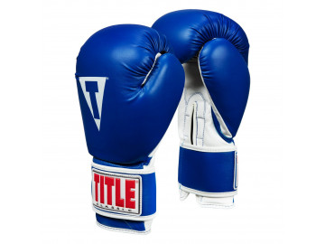 Боксерські рукавиці TITLE Classic Pro Style 3.0 Blue/White 14 oz
