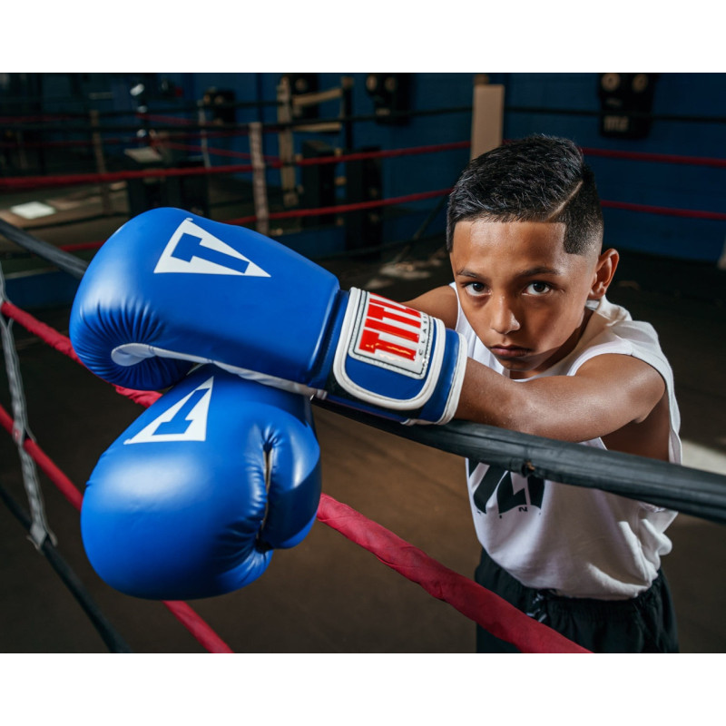 Боксерські рукавиці TITLE Classic Pro Style 3.0 Blue/White 14 oz 