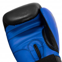 Боксерські рукавиці TITLE Boxing Dynamic Strike Black/Blue 12 oz