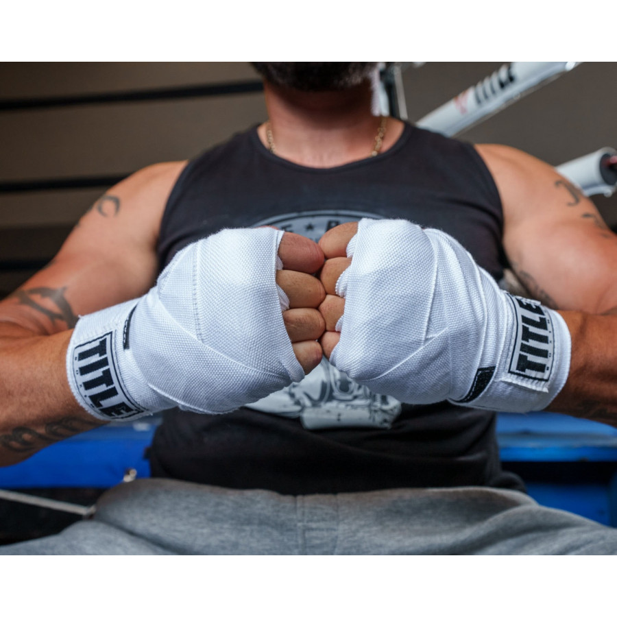 Бинти для боксу TITLE Boxing Select 180" Semi Elastic Mexican White (4.5м.)