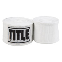 Бинты для бокса TITLE Boxing Select 180" Semi Elastic Mexican White, Длина 4,5 м, Полуэластичные, Спандекс, Полиэстер, Белый