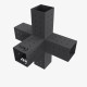 Кронштейн для соединения 5 брусьев 100×100 мм | 90° (модульное крепление)