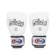 Боксерські рукавиці Fairtex BGV1 White (бинти в комплекті), 10 унцій, Натуральна шкіра, Білий