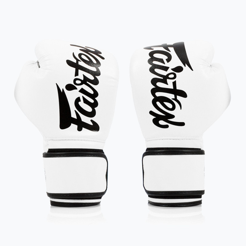 Боксерские перчатки Fairtex BGV14 White (бинты в комплекте), 16 унций, Микрофибра, Белый