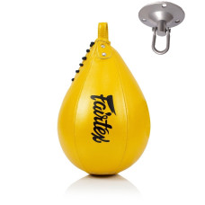 Пневмогруша боксерская Fairtex SB1 Yellow, Искусственная кожа, Высота 30 см, Желтый