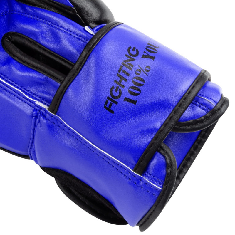 Боксерські рукавиці PowerPlay 3004 Classic Чорно-Сині 14 унцій