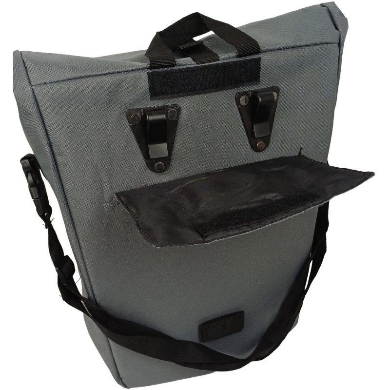 Велосипедная сумка на багажник с дождевиком 22L Bikemate серая