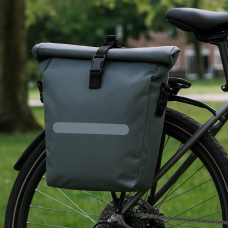 Велосипедная сумка на багажник с дождевиком 22L Bikemate серая
