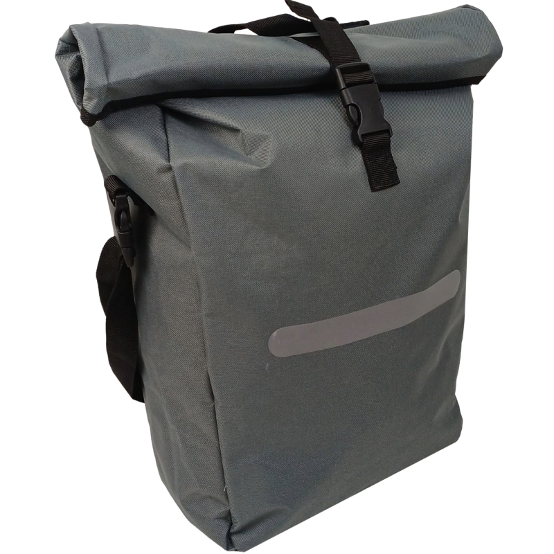 Велосипедная сумка на багажник с дождевиком 22L Bikemate серая