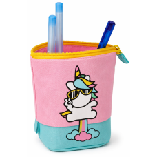 Пенал-органайзер з можливістю збільшення Pop-up Pencil Case рожевий з салатовим