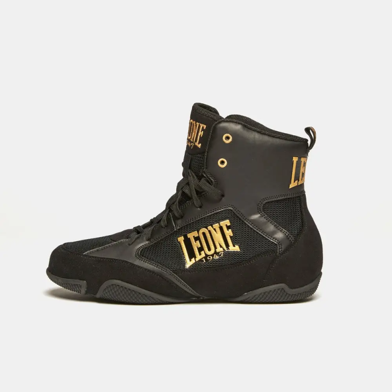 Боксерки (боксерське взуття) Leone CL110 PREMIUM Black, Розмір 45, Поліуретан, Чорний