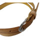 Узкий винтажный женский кожаный ремень Vanzetti рыжий